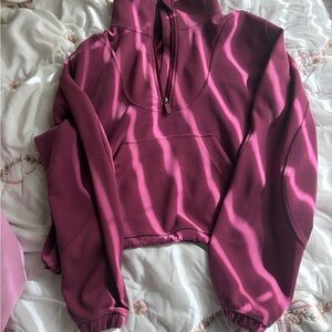 lululemon athletica Maroon Half-Zip Hoodie